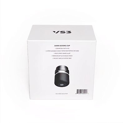 Баночка для молотого кофе для кофемолки VS3 58 мм, черная